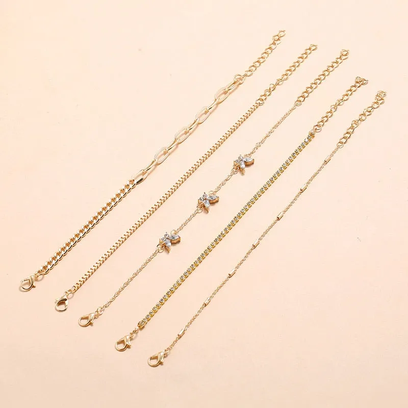 Crystal Butterfly Effect Bracelet Set