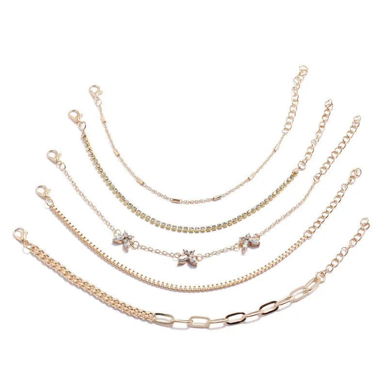 Crystal Butterfly Effect Bracelet Set