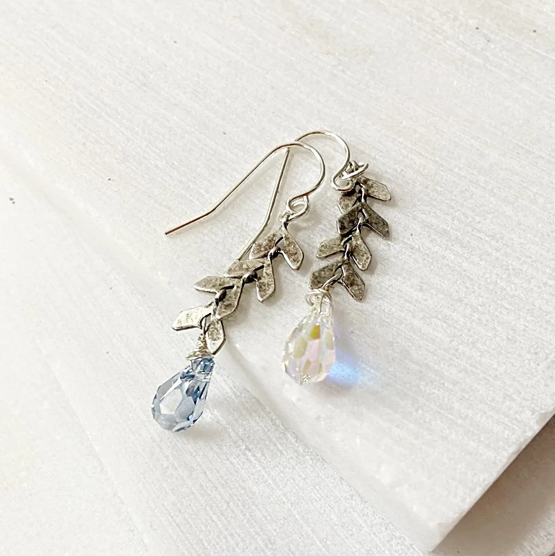 Crystal Chevron Earrings, Chevron Earrings