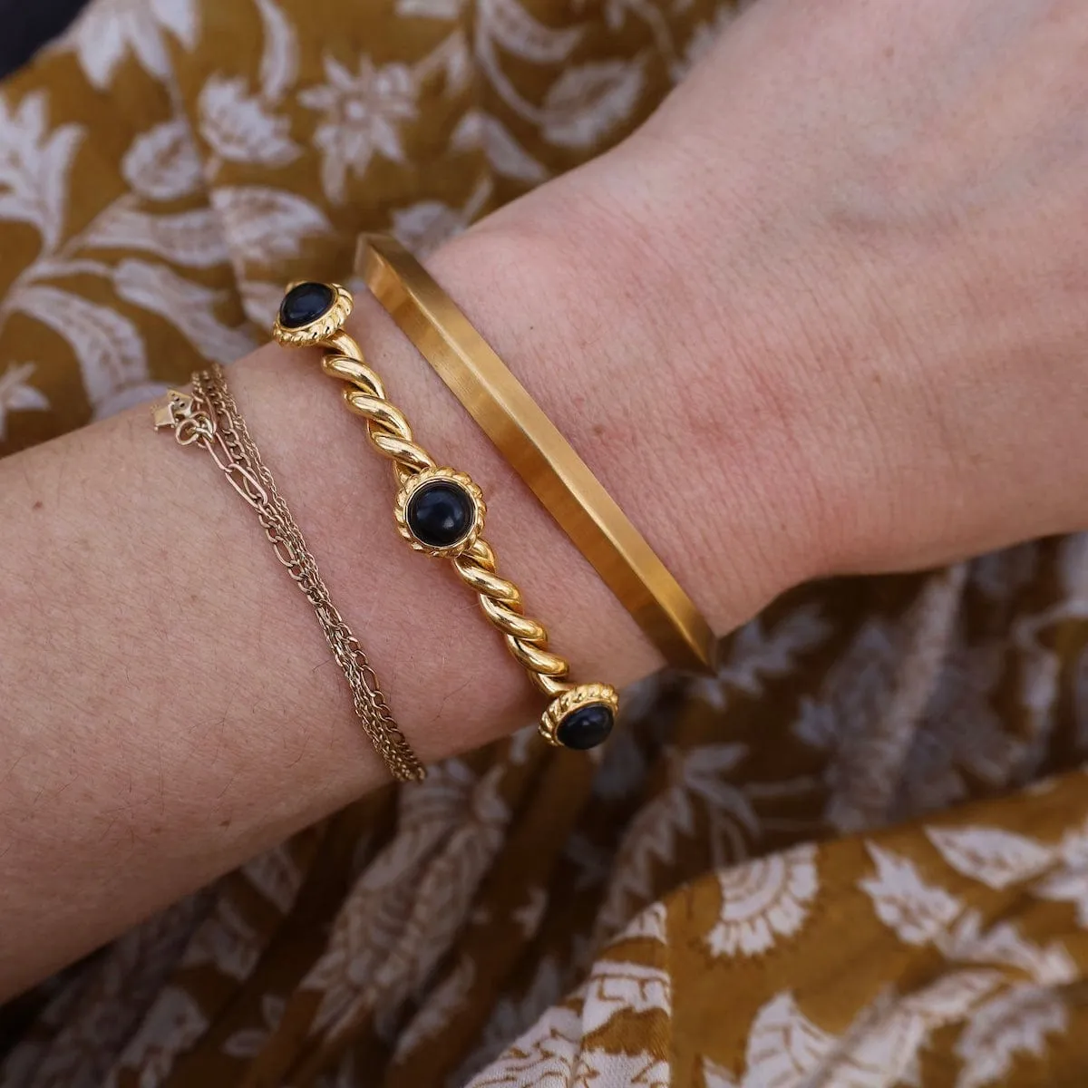 Daphne Brushed Rush Cuff Bracelet