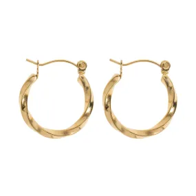 Delicate Twisted Hoop Earrings