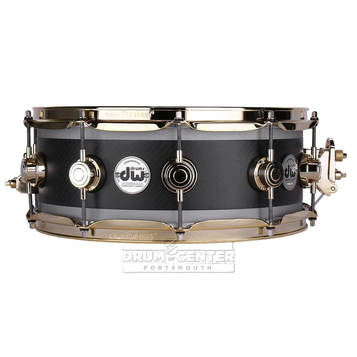 DW Ultralight Edge Snare Drum 14x5.5 Carbon Fiber w/Gold Hardware