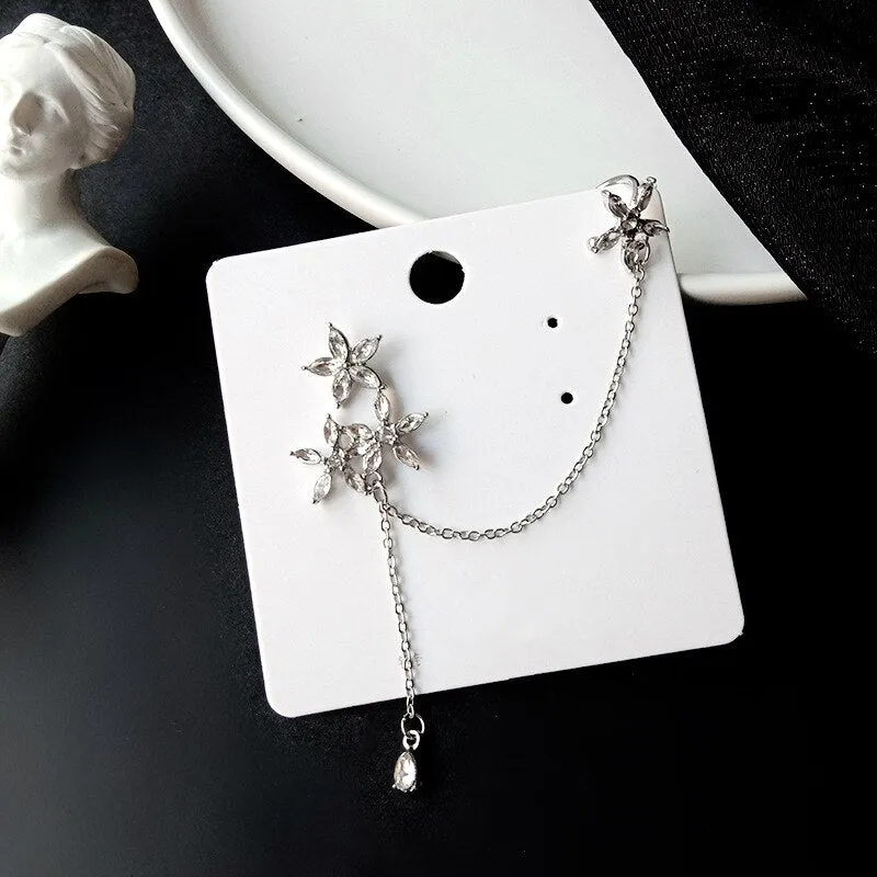 Earings  Asymmetric Flower Ear Clip Oorbellen Earrings