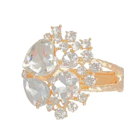 Fabulous Clear Bloom Cuff: Your Next Gold Bracelet Obsession