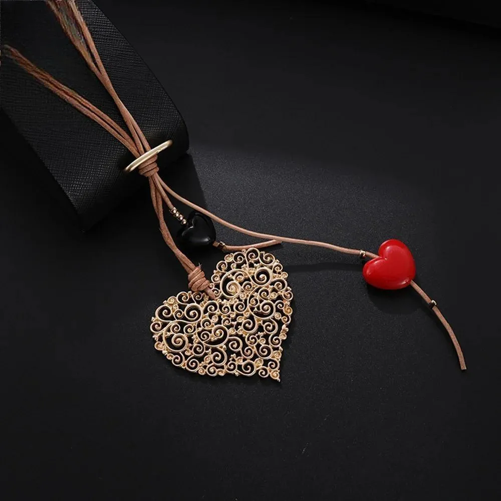 Fashion Gold Color Sweet Heart Necklace for Women