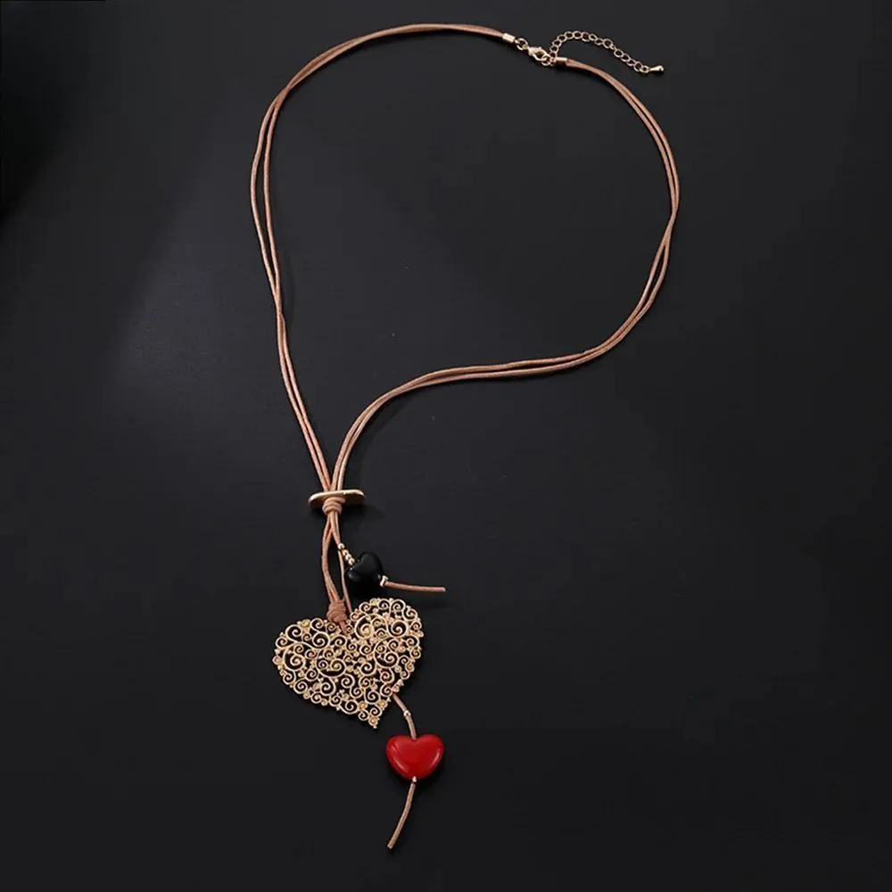 Fashion Gold Color Sweet Heart Necklace for Women