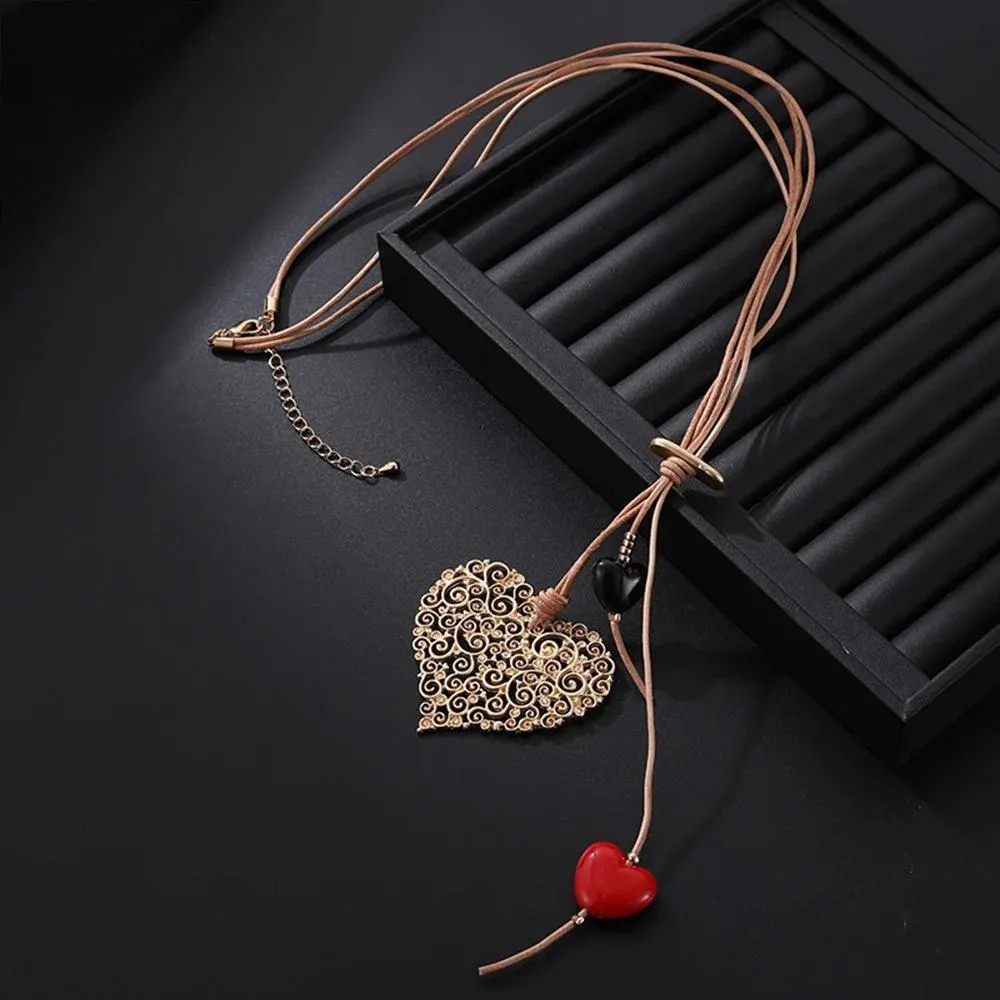 Fashion Gold Color Sweet Heart Necklace for Women