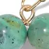 Faux-Turquoise Beaded Hoop Drop Earring
