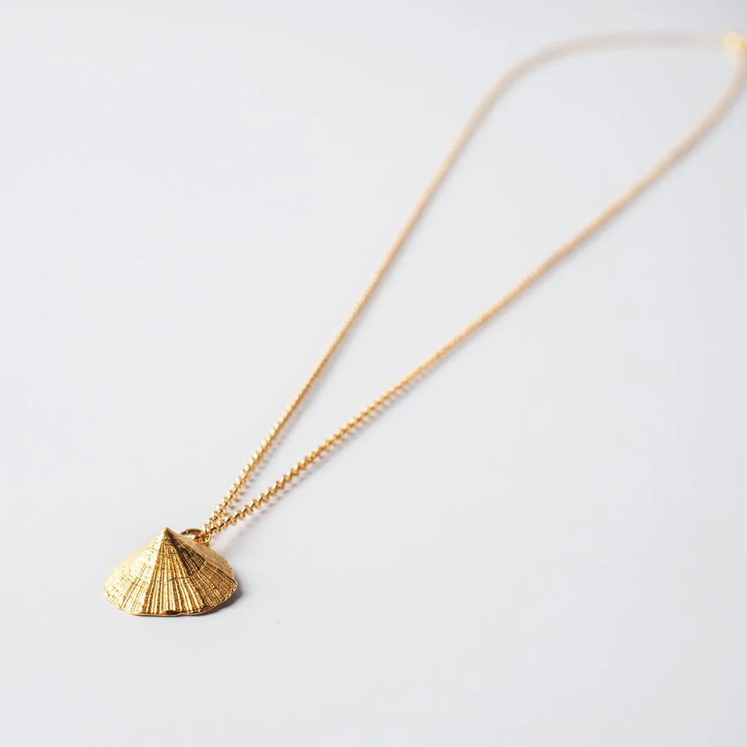 Favourite limpet - chain necklace - silver 925 - gold plated