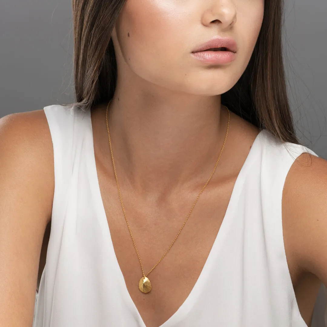 Favourite limpet - chain necklace - silver 925 - gold plated