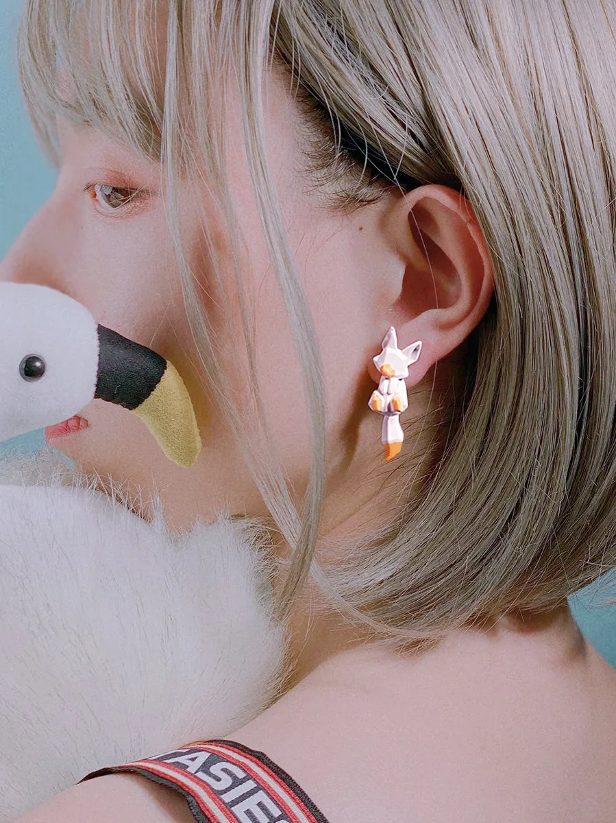 Fox Asymmetric Earrings