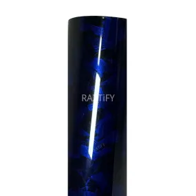 Gloss Camouflage Black Blue Forged Carbon Vinyl Wrap