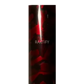 Gloss Camouflage Black Red Forged Carbon Vinyl Wrap