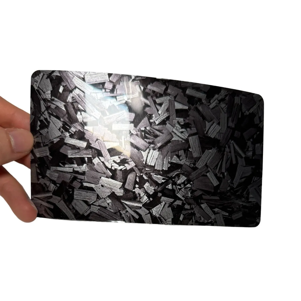 Gloss Camouflage Black Silver Forged Carbon Vinyl Wrap