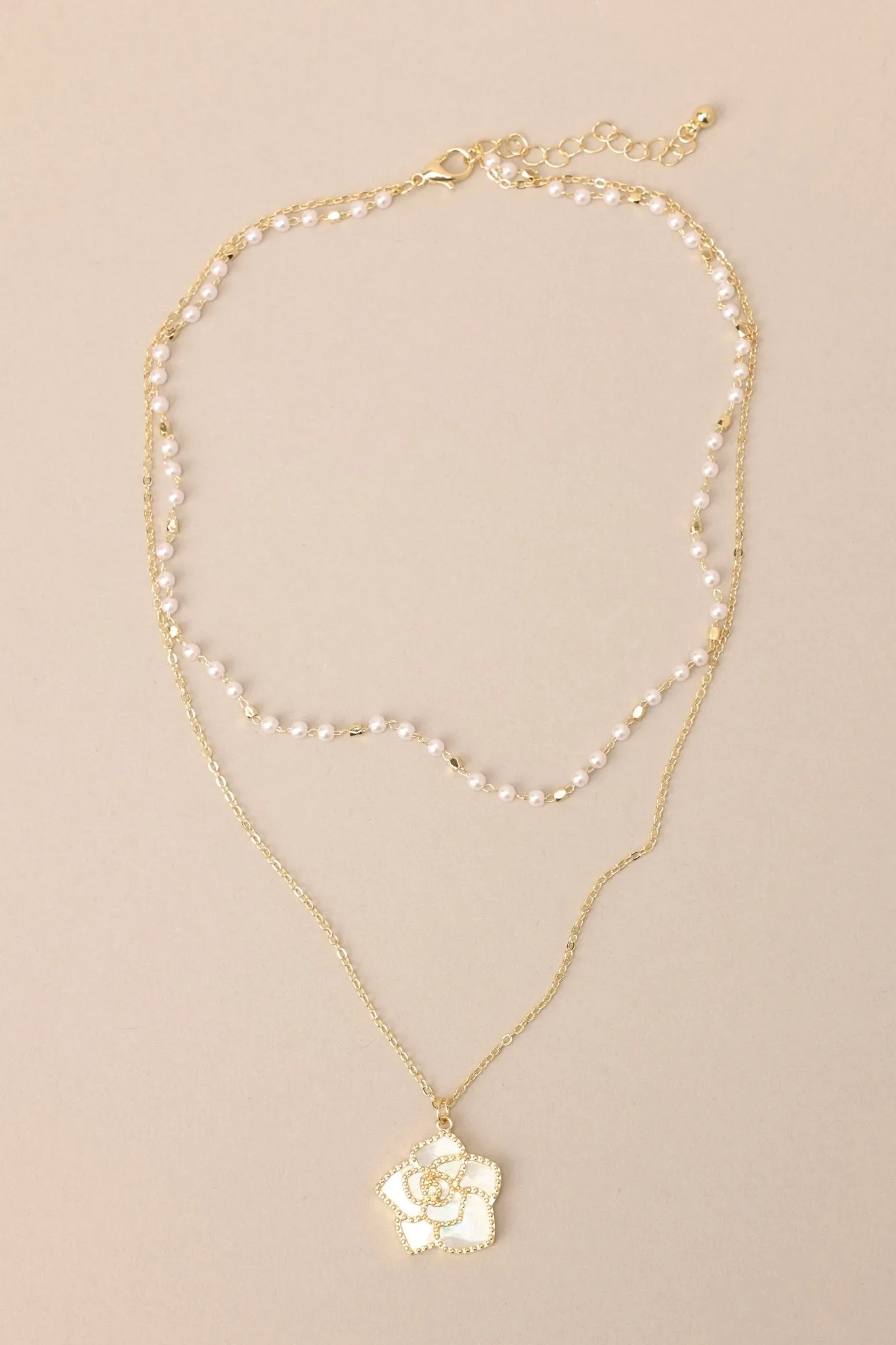 Go Crazy Girl Gold & Pearl Layered Necklace
