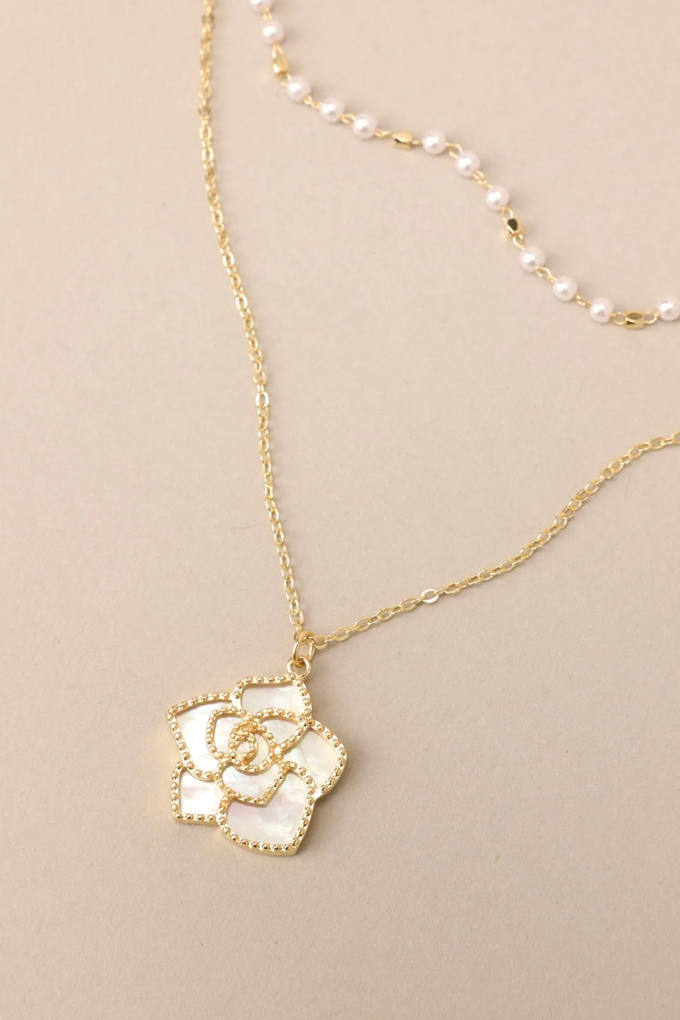 Go Crazy Girl Gold & Pearl Layered Necklace