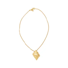 Gold Chain & Seashell Pendant Necklace