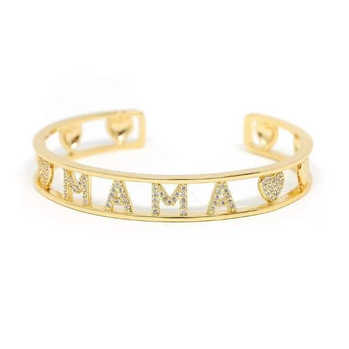 Gold MAMA Crystal Cuff