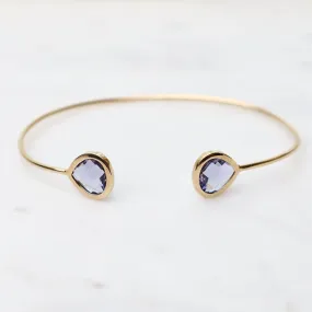 Gold Plated Double Plum Crystal Bracelet