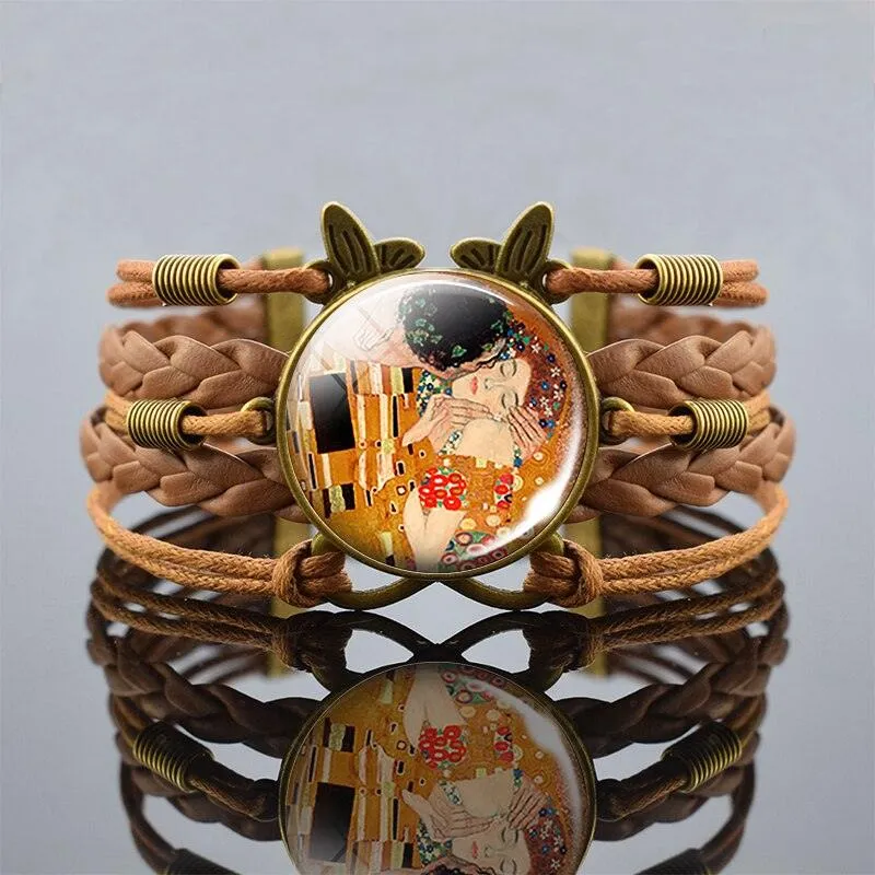 Gustav Klimt Infinity Charm Bracelets