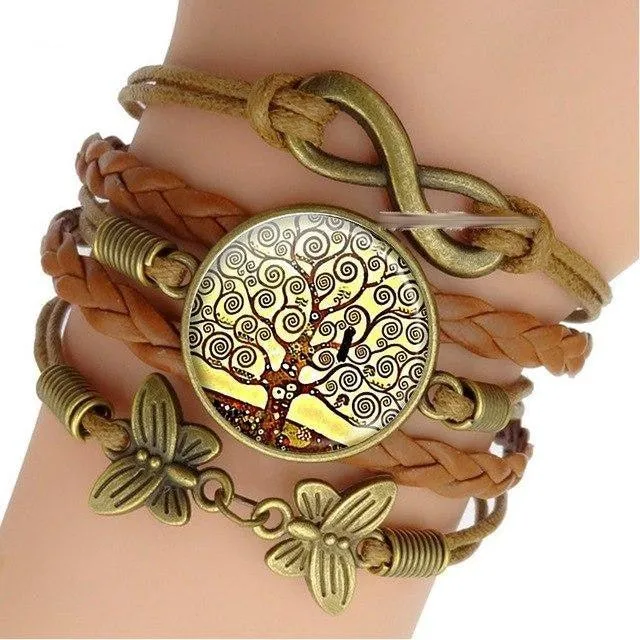 Gustav Klimt Infinity Charm Bracelets