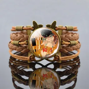 Gustav Klimt Infinity Charm Bracelets
