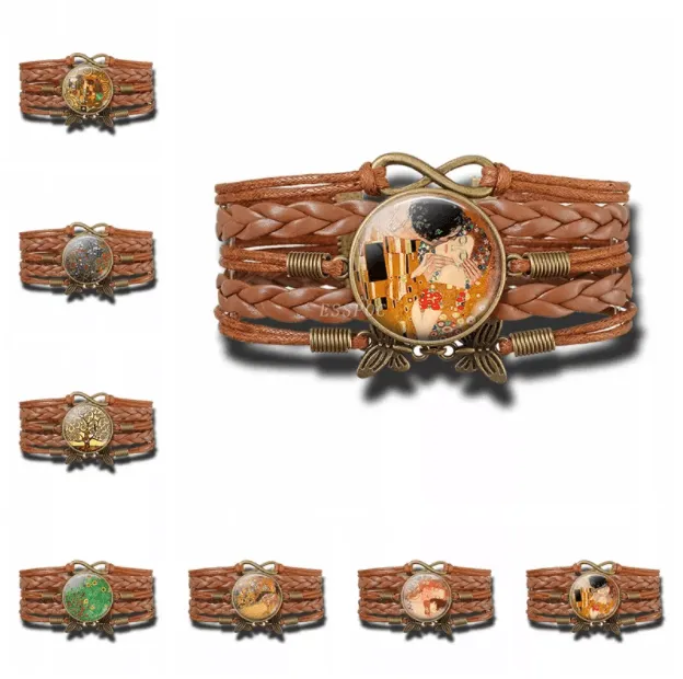 Gustav Klimt Infinity Charm Bracelets