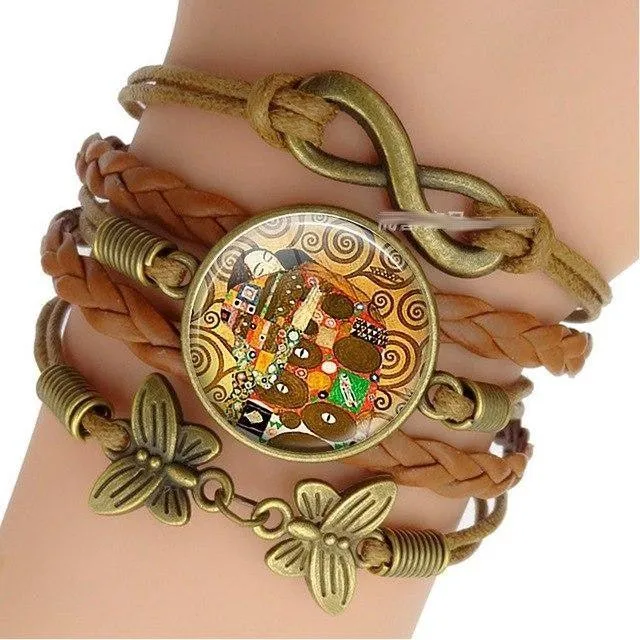 Gustav Klimt Infinity Charm Bracelets