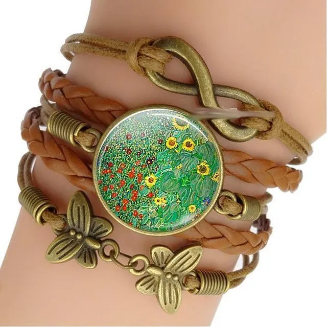 Gustav Klimt Infinity Charm Bracelets