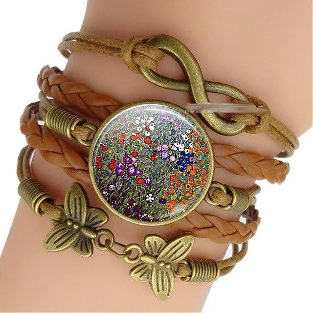 Gustav Klimt Infinity Charm Bracelets