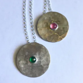 Hammered Circle Necklace