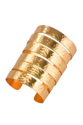Hammered Gold Wire Cuff