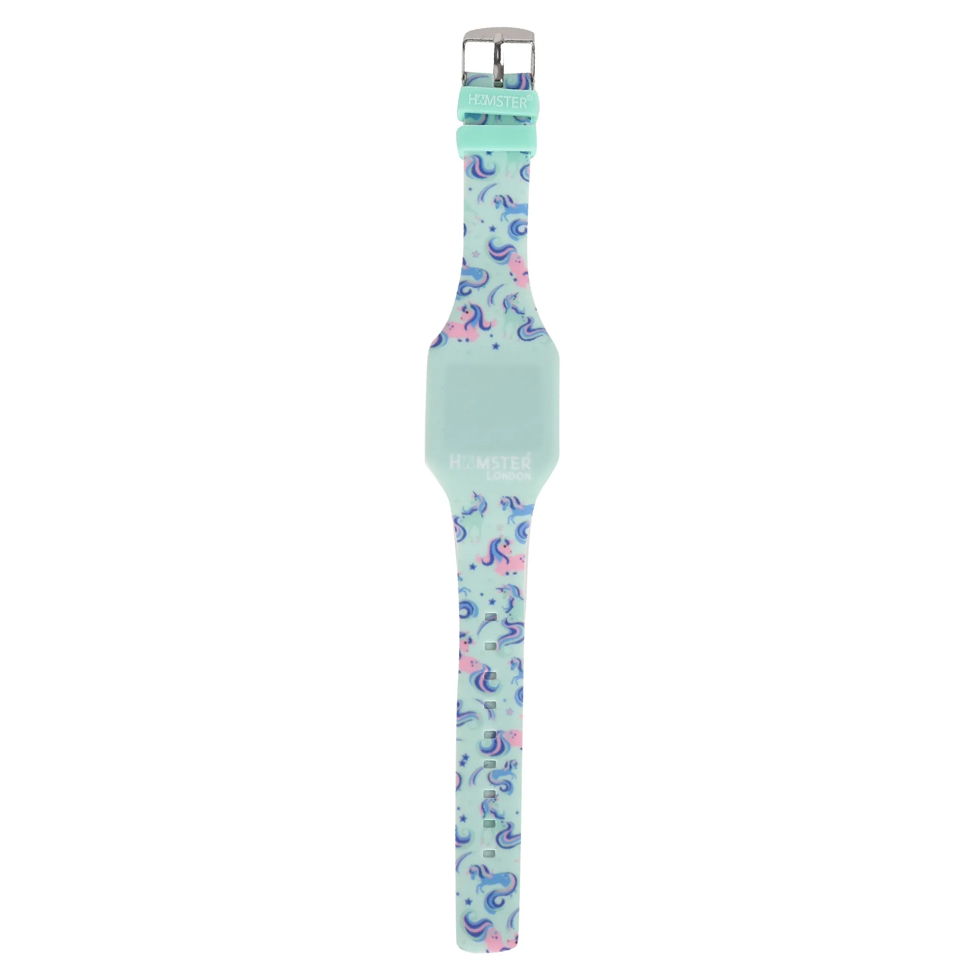Hamster London Silicon Digital LED Band Blue Aqua Unicorn Watch