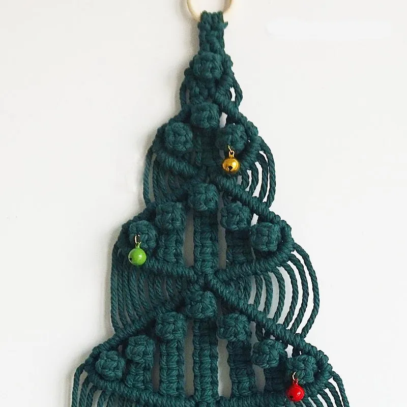 Handwoven Boho Macrame Christmas Tree Wall Hanging