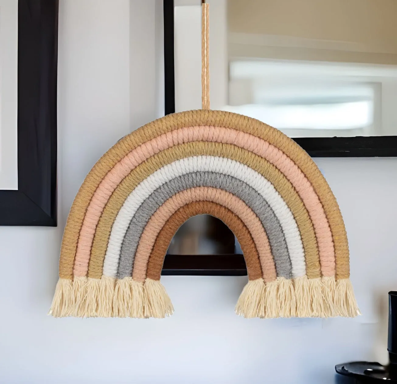 Handwoven Macrame Rainbow
