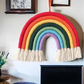 Handwoven Macrame Rainbow