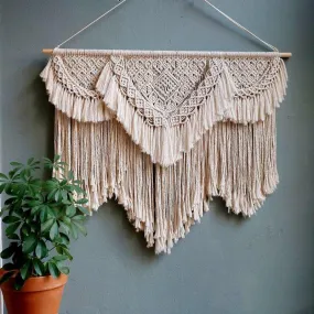 Handwoven Sizable Macrame Wall Hanging Tapestry