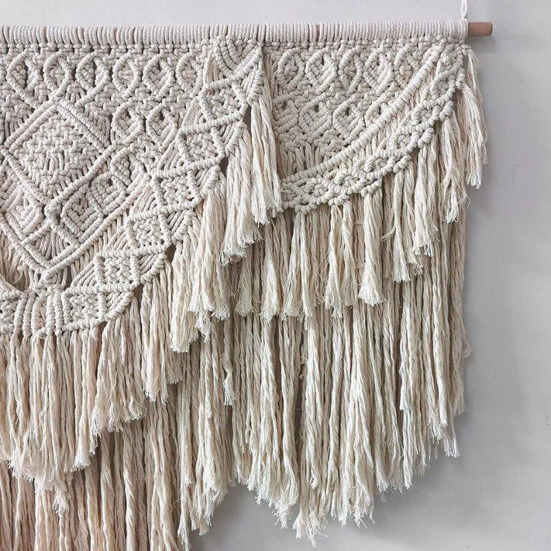 Handwoven Sizable Macrame Wall Hanging Tapestry