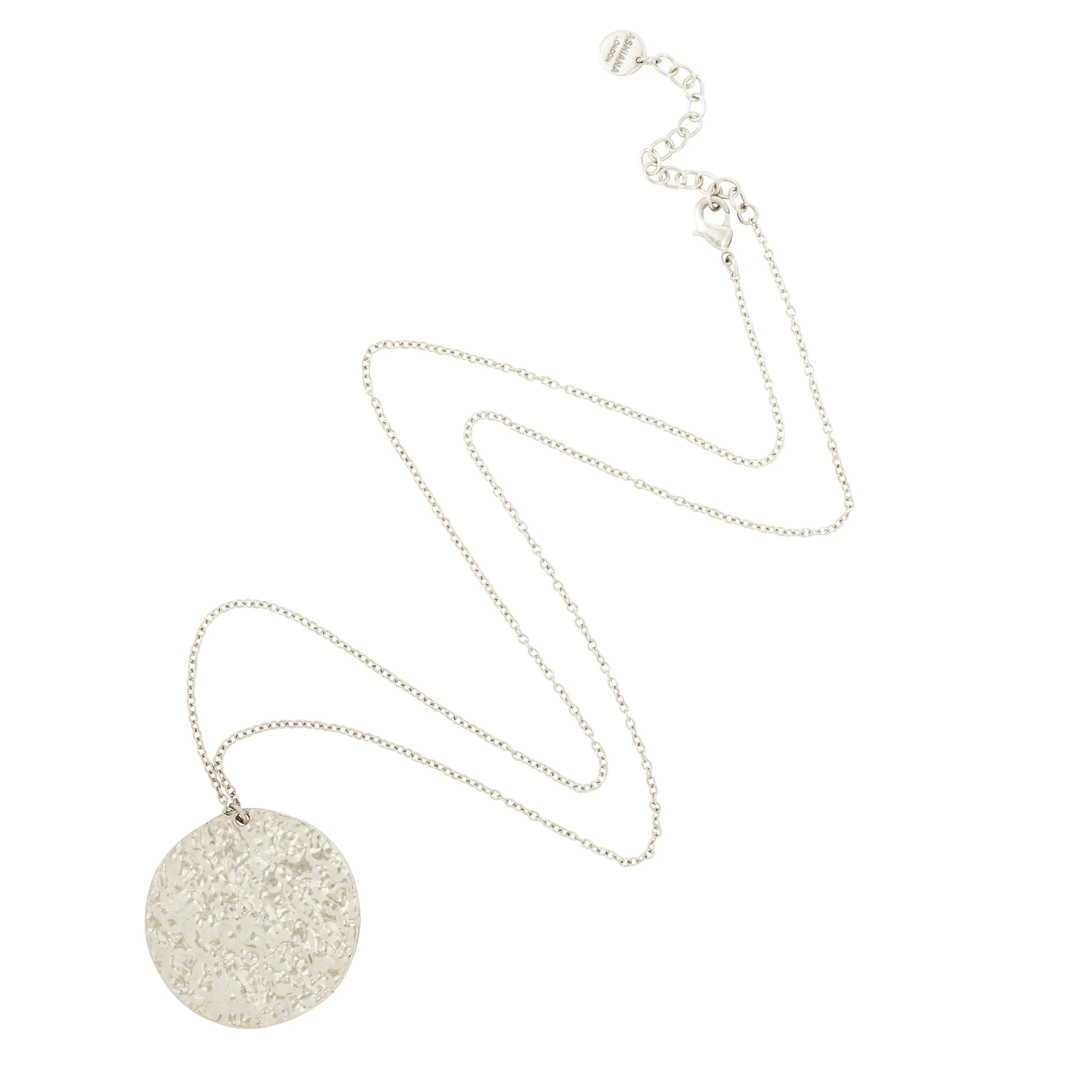 Harmonia Long Silver Coin Necklace
