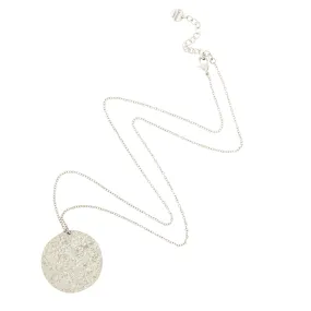Harmonia Long Silver Coin Necklace