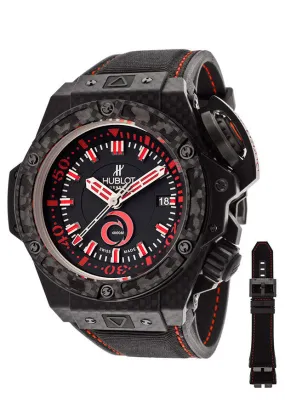 Hublot King Power Alinghi Black Dial Carbon Fiber Rubber Nomex Men's Watch 731QX1140NRAGI12 731.QX.1140.NR.AGI12