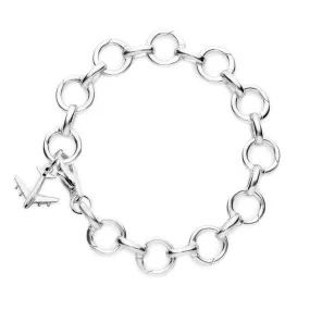 Infinity Link Charm Bracelet, Silver