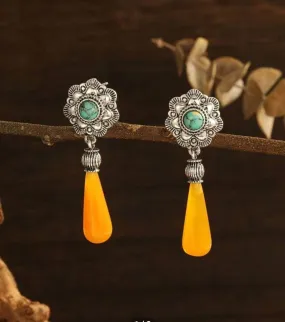 Jewellery - Earrings - drop - yellow