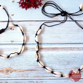 Kaena Cowry Black Hawaiian Necklace