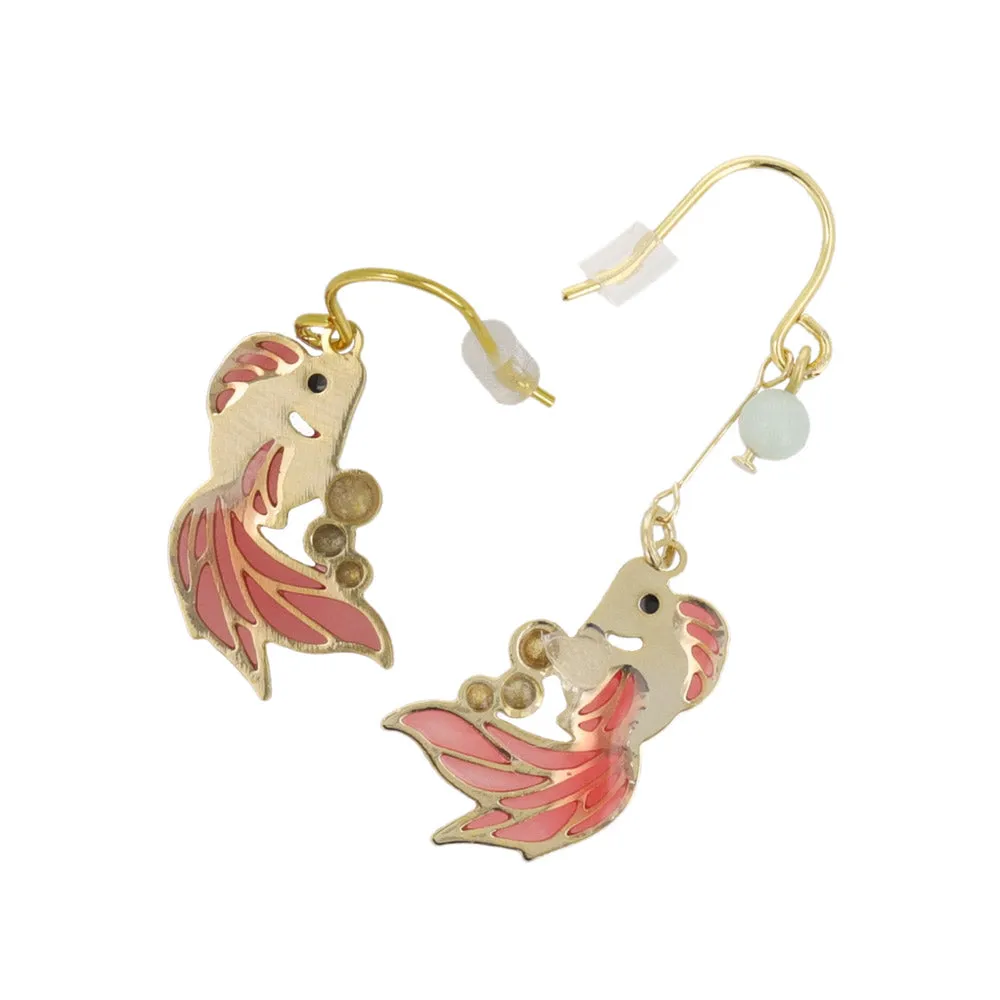 Kingyo Asymmetric Drop Earrings