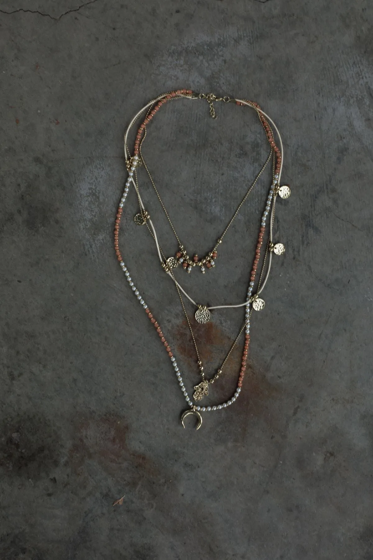 Lesleigh Necklace - Coral Multi