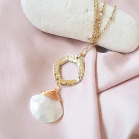 Luna Mother of Pearl Seashell Hawaiian Pendant Necklace