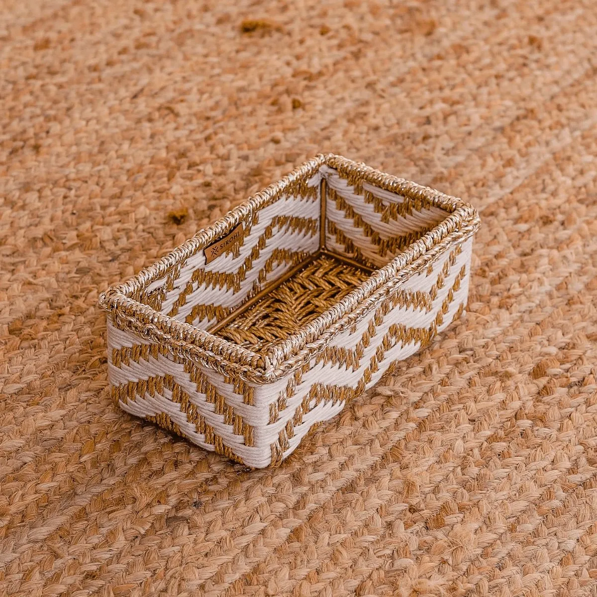 Memories Trinket Storage Tray - White & Gold