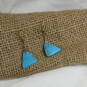 Mexican Turquoise and Gold Earrings