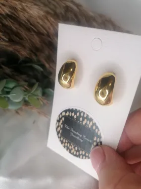 Mini Teardrop Earrings (Gold)